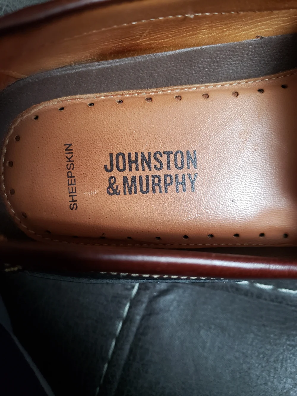 Johnston & Murphy Black and Brown Tassel Moccasin Loafers